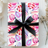 Waterverf Kerstornamenten Vakantie Cadeaupapier