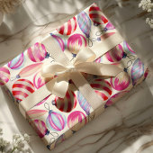 Waterverf Kerstornamenten Vakantie Cadeaupapier