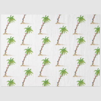 Waterverf kerstpalmboom Tropische beachy Tissuepapier