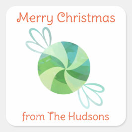 Waterverf kerstpantserSnoep Gift Sticker