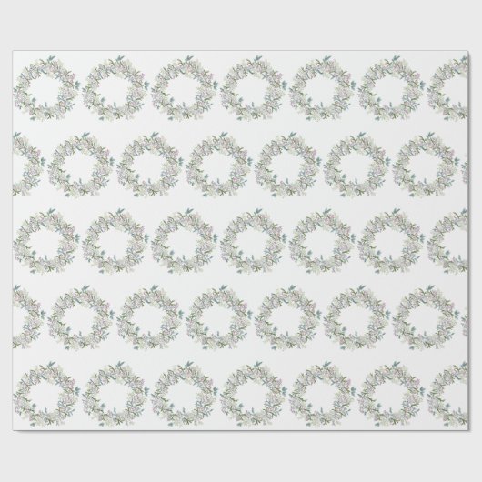 Waterverf kerstpapier cadeaupapier (Vlak)