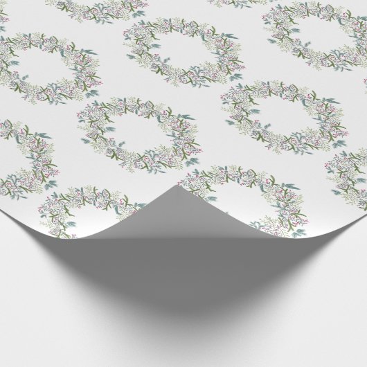 Waterverf kerstpapier cadeaupapier (Hoek)