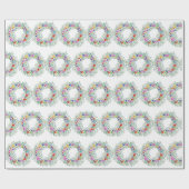 Waterverf kerstpapier cadeaupapier (Vlak)