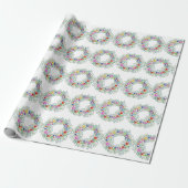 Waterverf kerstpapier cadeaupapier (Uitgerold)