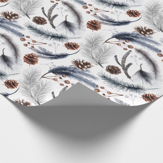 Waterverf kerstpapier cadeaupapier (Hoek)