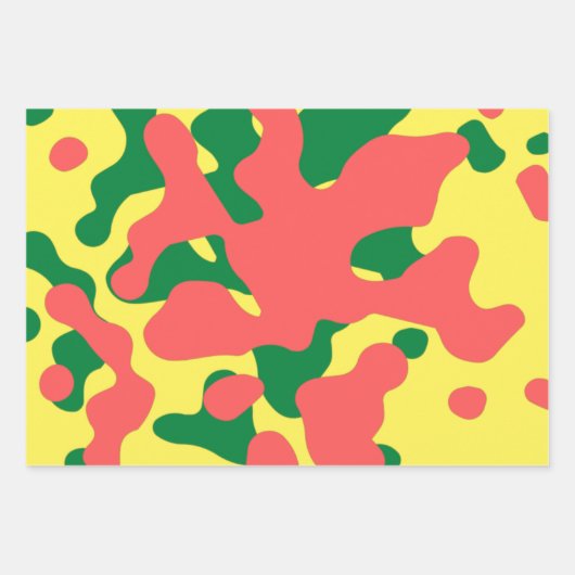 Waterverf kerstpapier inpakpapier vel (Voorkant)