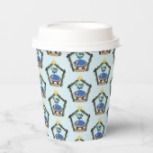 Waterverf kerstpapieren bekertjes papieren bekers (Voorkant)