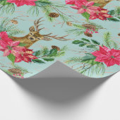 Waterverf kerstpatronen cadeaupapier (Hoek)