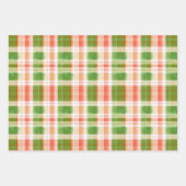 Waterverf kerstpatronen inpakpapier vel (Voorkant 3)