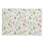 Waterverf kerstpatroon kussensloop (Achterkant)