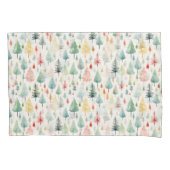 Waterverf kerstpatroon kussensloop (Voorkant)