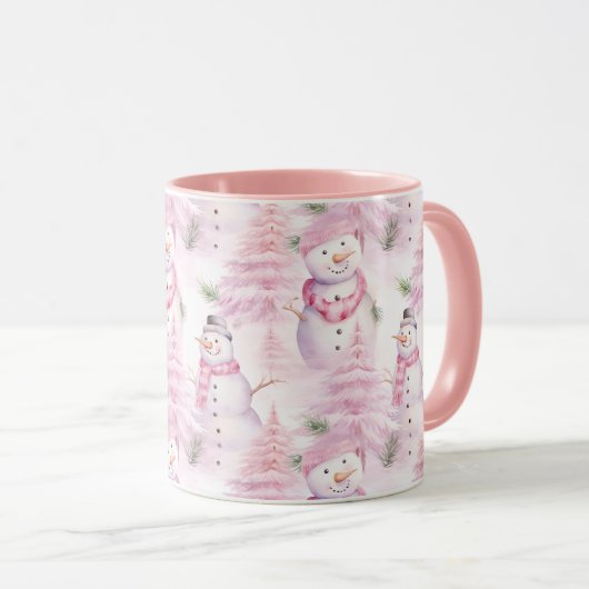 Waterverf kerstpatroon mok (Voorkant rechts)