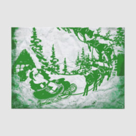 Waterverf kerstpatroon tissuepapier