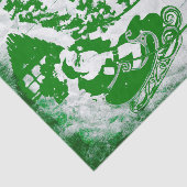 Waterverf kerstpatroon tissuepapier (Detail)