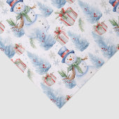 Waterverf kerstpatroon tissuepapier (Detail)