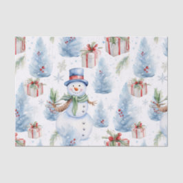 Waterverf kerstpatroon tissuepapier