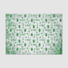 Waterverf kerstpatroon tissuepapier