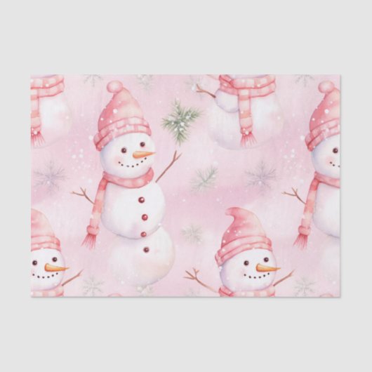 Waterverf kerstpatroon tissuepapier (Voorkant)