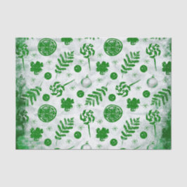 Waterverf kerstpatroon tissuepapier