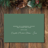 Waterverf kerstpine-boom feestdagenkaart