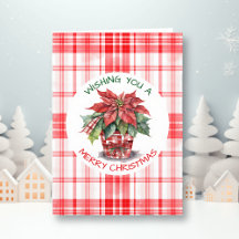 Waterverf kerstpunaise gepersonaliseerd