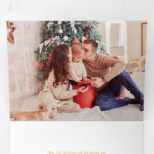 Waterverf kerstrector foto drieluik wenskaart (Binnenzijde eerst)