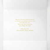 Waterverf kerstrector foto drieluik wenskaart (Binnenkant midden)