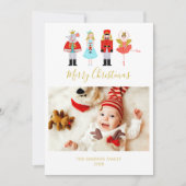 Waterverf kerstrector foto feestdagenkaart (Voorkant)