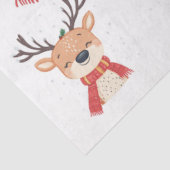 Waterverf Kerstrendier Cartoon Tissuepapier (Detail)