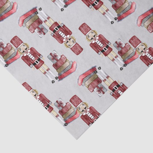 Waterverf kerstrode bonbakkersbont tissuepapier (Detail)