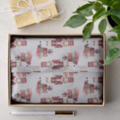 Waterverf kerstrode bonbakkersbont tissuepapier (Geschenk)