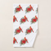 Waterverf kerstrode kardinaal Poinsettia Bad Handdoek (Handdoek)