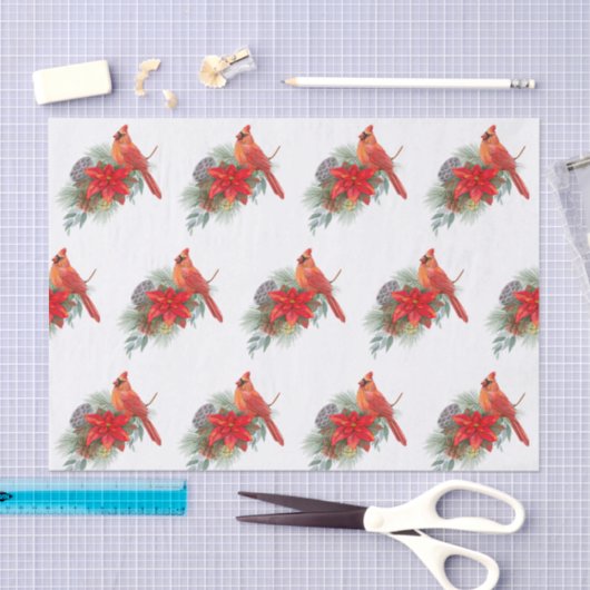 Waterverf kerstrode kardinaal Poinsettia Tissuepapier (Craft)