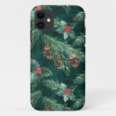 Waterverf kerstsaus met kegels Case-Mate iPhone case (Achterkant)