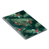 Waterverf kerstsaus met kegels notitieboek (Rechterzijde)