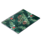 Waterverf kerstsaus met kegels notitieboek (Linkerzijde)