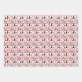  waterverf kerstschaatsen stad scene inpakpapier vel (Voorkant 2)