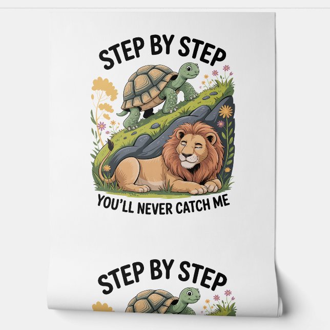 Waterverf kerstschildpad behang (Afrollen)