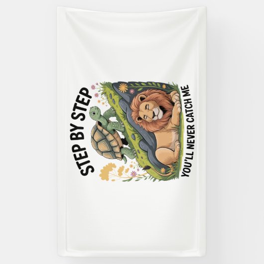 Waterverf kerstschildpad spandoek (Verticaal)