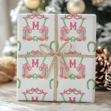 Waterverf Kerstschoenen Monogram Crest