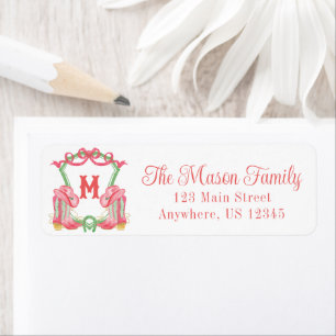Waterverf Kerstschoenen Monogram Crest Etiket