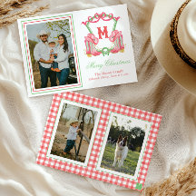 Waterverf Kerstschoenen Monogram Crest Foto