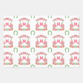 Waterverf Kerstschoenen Monogram Crest Inpakpapier Vel (Voorkant 2)