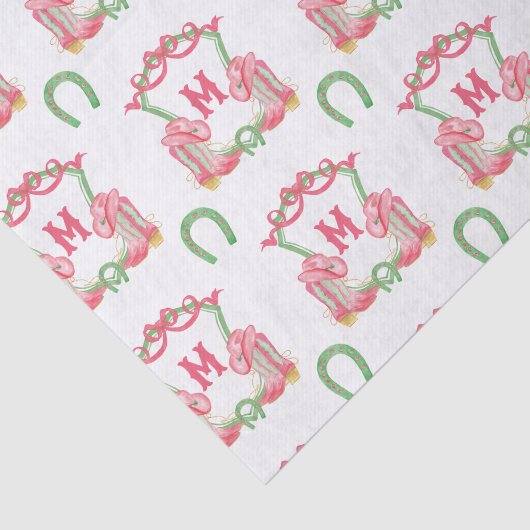 Waterverf Kerstschoenen Monogram Crest Tissuepapier (Detail)