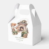 Waterverf Kerstsfeer Gepersonaliseerd Bedankdoosjes (Voorkant Zijde)