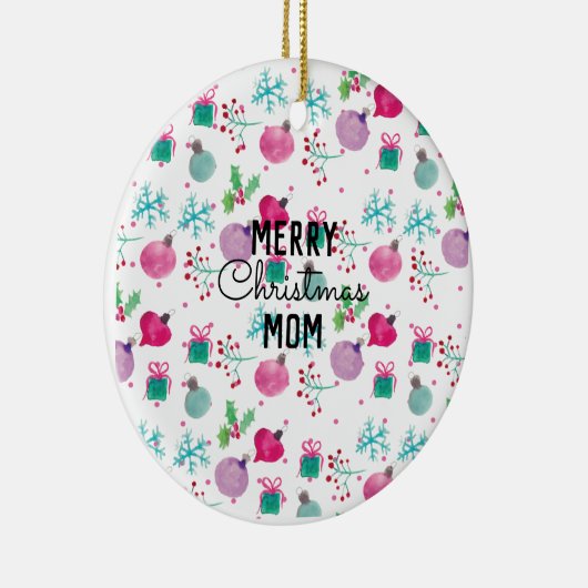 Waterverf kerstsierkunst keramisch ornament (Rechts)