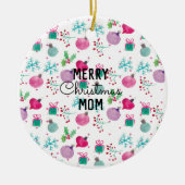 Waterverf kerstsierkunst keramisch ornament (Voorkant)