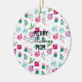 Waterverf kerstsierkunst keramisch ornament (Links)