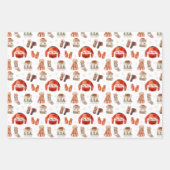 Waterverf kerstskivakantie inpakpapier vel (Voorkant)