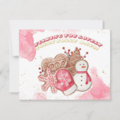 Waterverf kerstsnoep feestdagenkaart (Voorkant)